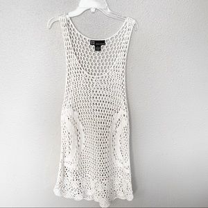 Chelsea & Theodore THEA White Fishnet Swim coverup